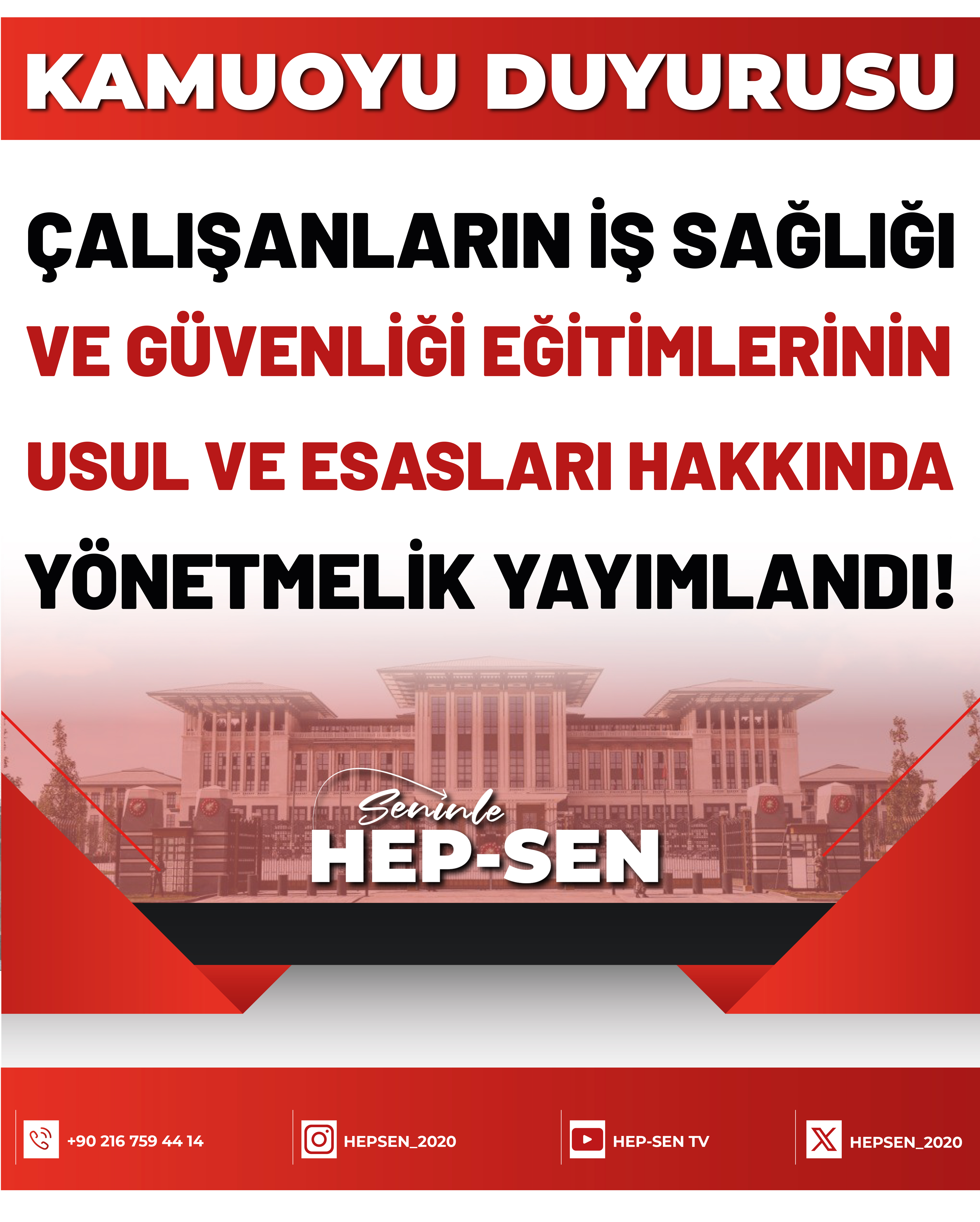 Çalışanların İş Sağlığı ve Güvenliği Eğitimlerinin Usul ve Esasları Hakkında Yönetmelik Yayımlandı!